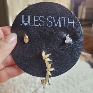 Jules Smith Gold and Earring Cuff  Trio Set